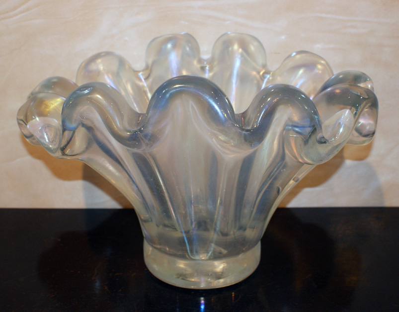 Ercole barovier: Vaso in vetro Design Tridacna grande del XX Secolo Opera d'arte esemplare - Robertaebasta® Art Gallery opere d’arte esclusive.